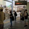 小田急線・下北沢駅のファサードが姿を現す