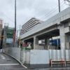 下北沢高架下開発 A街区新築工事の様子（2021年5月、7月）